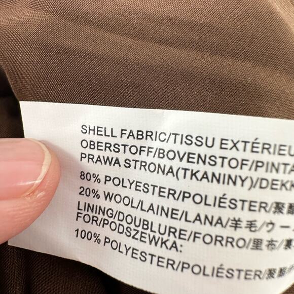 NEW J.O.A. Fall Tan Wool Blend Plaid A-Line Mini Skirt Sz Small - Picture 6 of 8